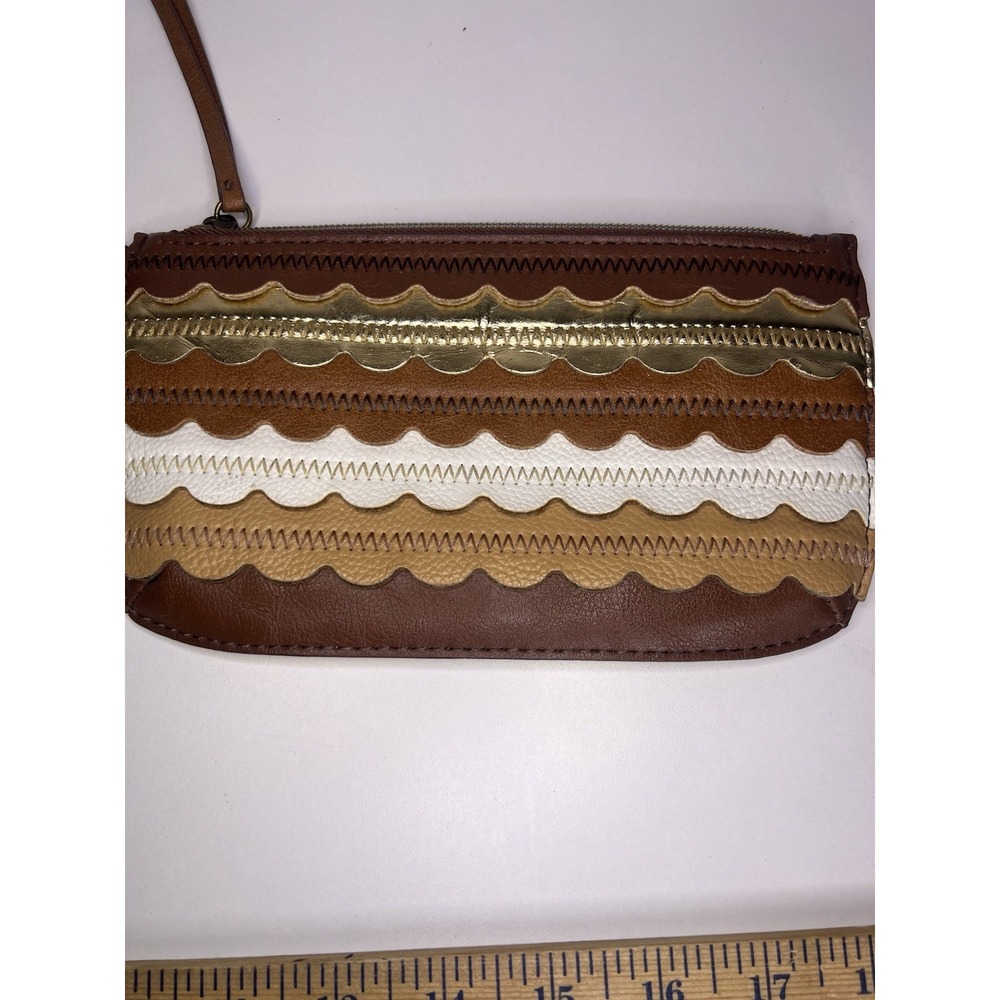 Relic Women's Takeaway Scalloped Wallet/ Clutch 8" x 4.5" 3 Pockets
